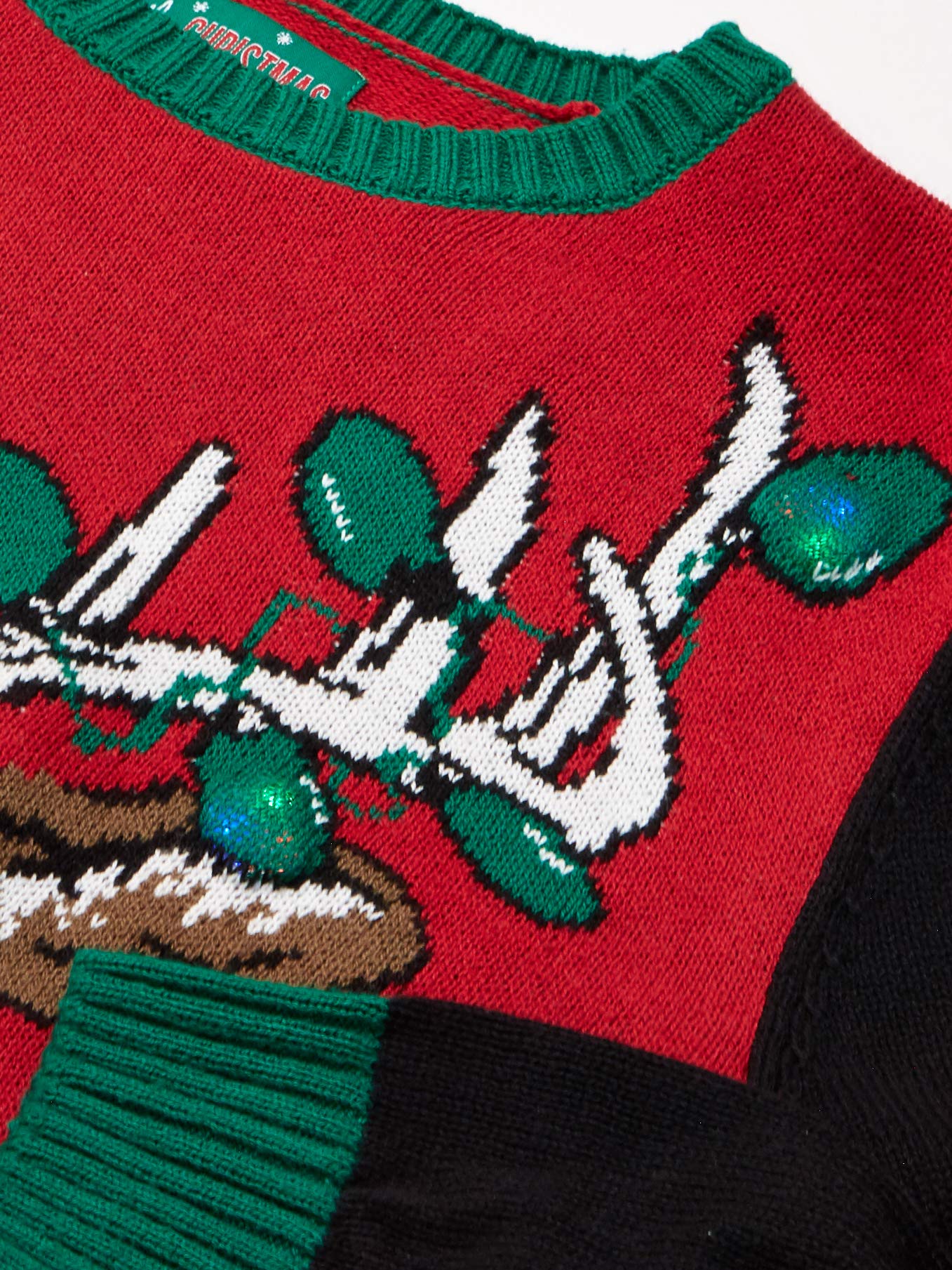 Let It Glow Reindeer LED Light-Up Ugly Christmas Sweater Unisex