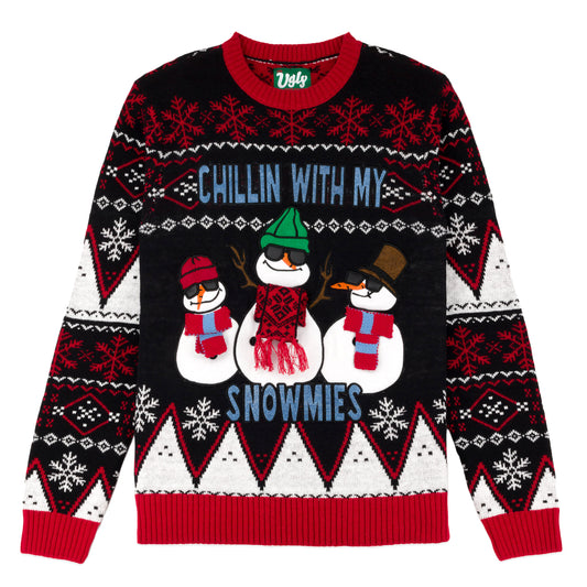 Chillin With My Snowmies Snowman Ugly Christmas 金刚游戏官网 Sweater Unisex