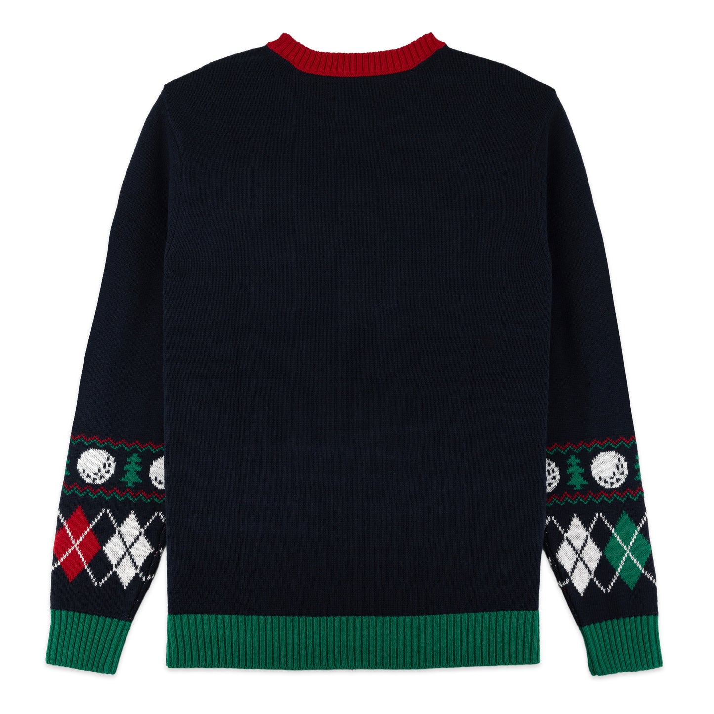 Golfing Santa Argyle Ugly Christmas Sweater Unisex