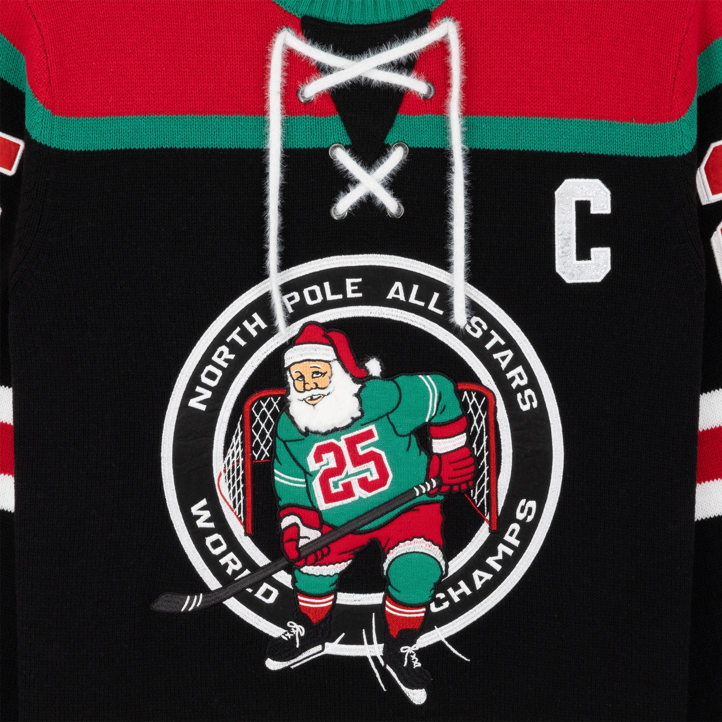 North Pole Hockey Jersey Ugly Christmas Sweater Unisex