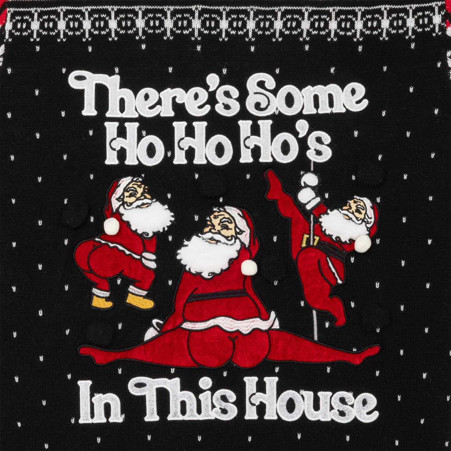 Ho Ho Ho's In This House LED Light-Up Ugly Christmas Sweater Unisex