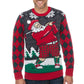 Teeing Off Golfing Santa Ugly Christmas Sweater Unisex