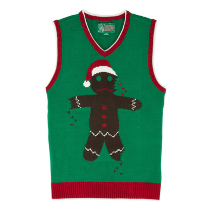 Gingerbread Man Ugly Christmas Sweater Vest Unisex