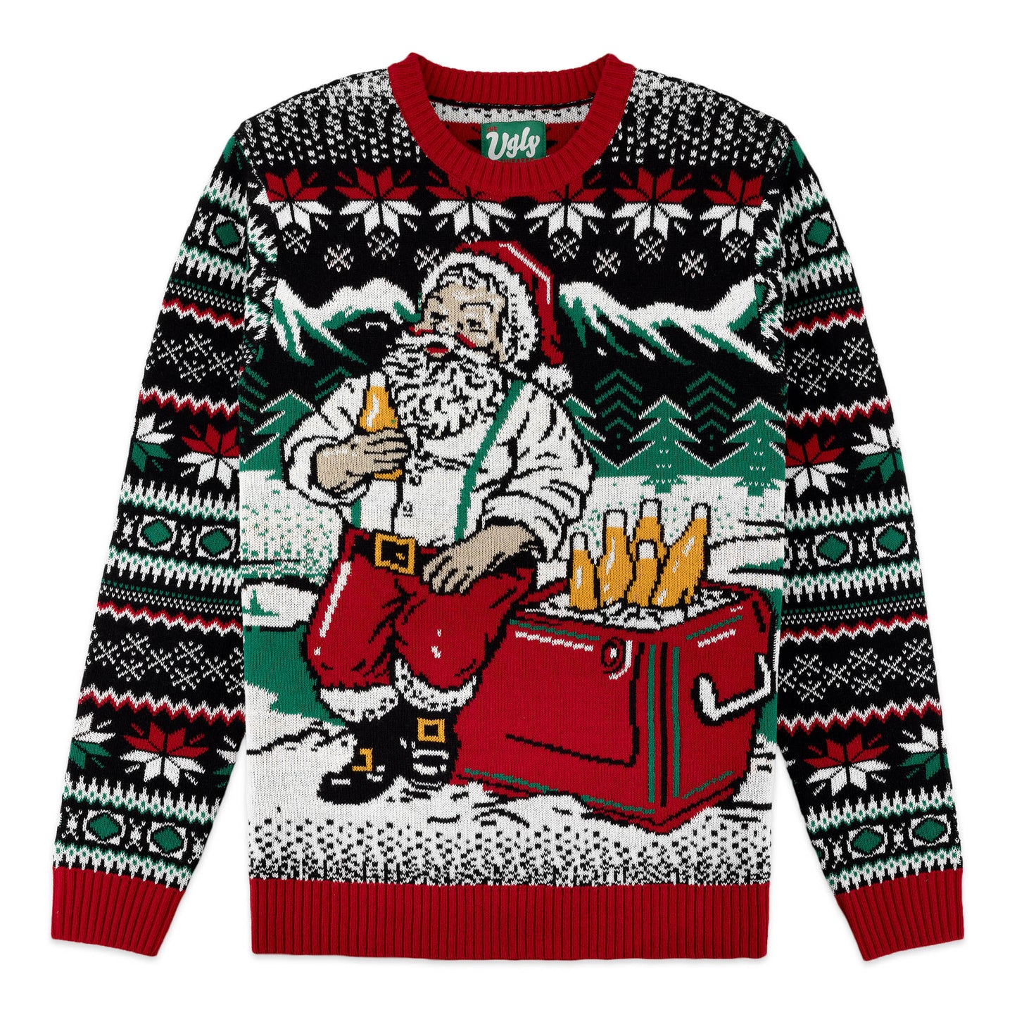 Santa's Cooler Ugly Christmas Sweater Unisex