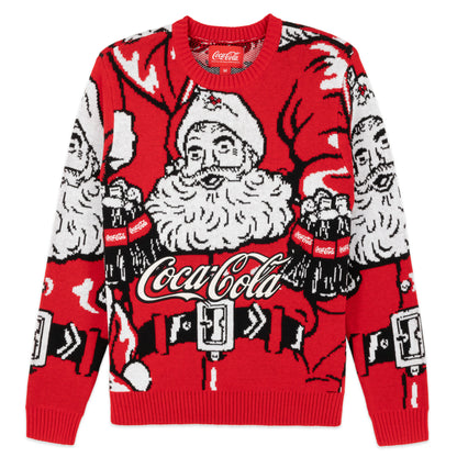 Coca-Cola Oversize Santa Print - Officially Licensed Unisex Christmas Sweater