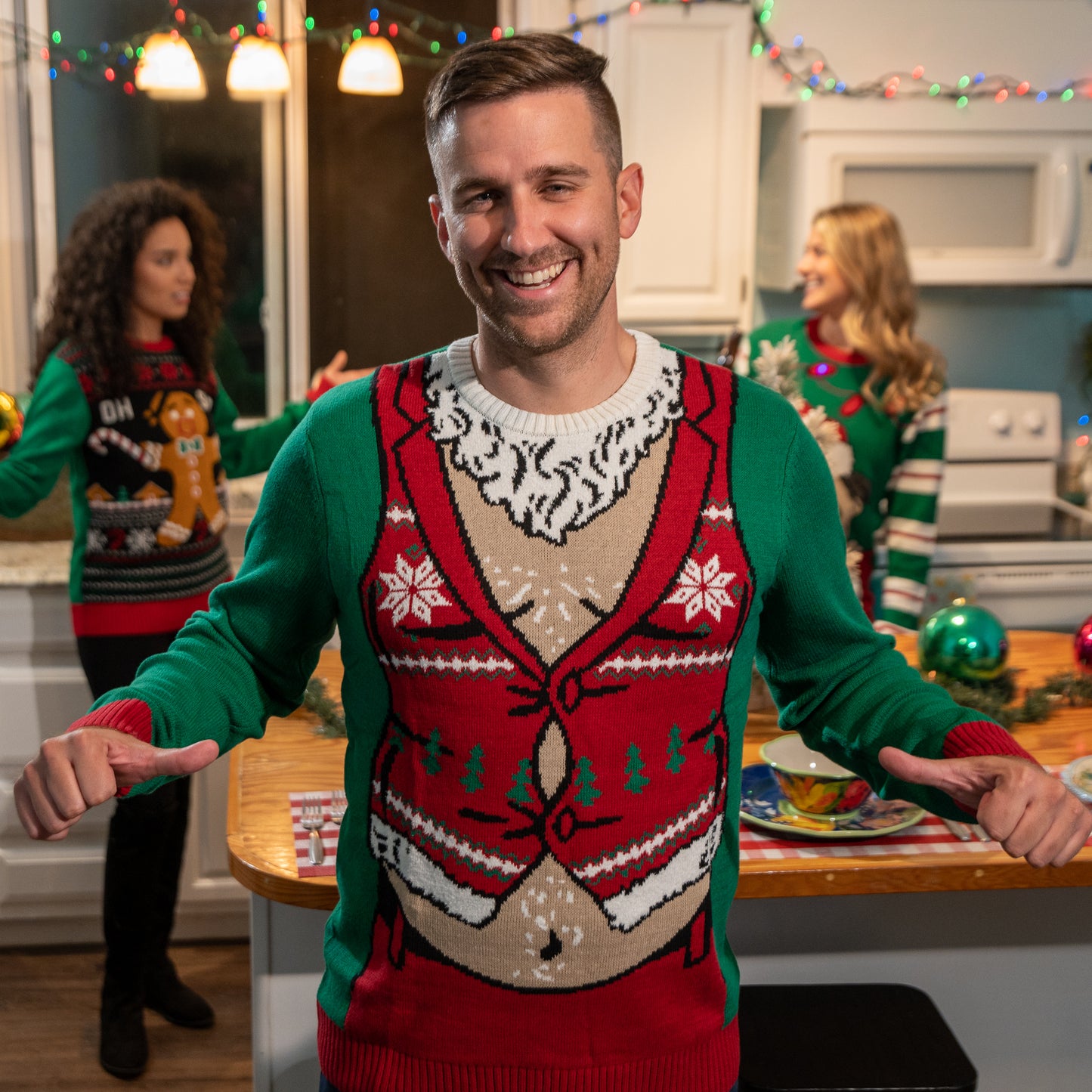 Chubby Santa Ugly Christmas Sweater Unisex