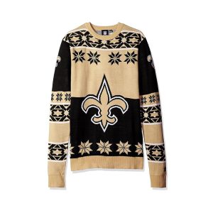 NFL Unisex NEW ORLEANS SAINTS Big Logo Ugly Sweater