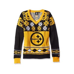 NFL Women’s V-Neck PITTSBURGH STEELERS Ugly Sweater